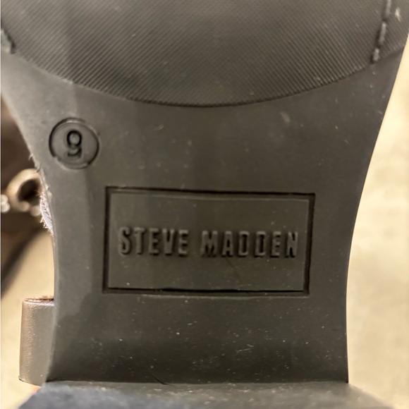 SOLD NIB STEVE MADDEN Brocks Distressed Black Leather Moto Boots - Picture 10 of 12